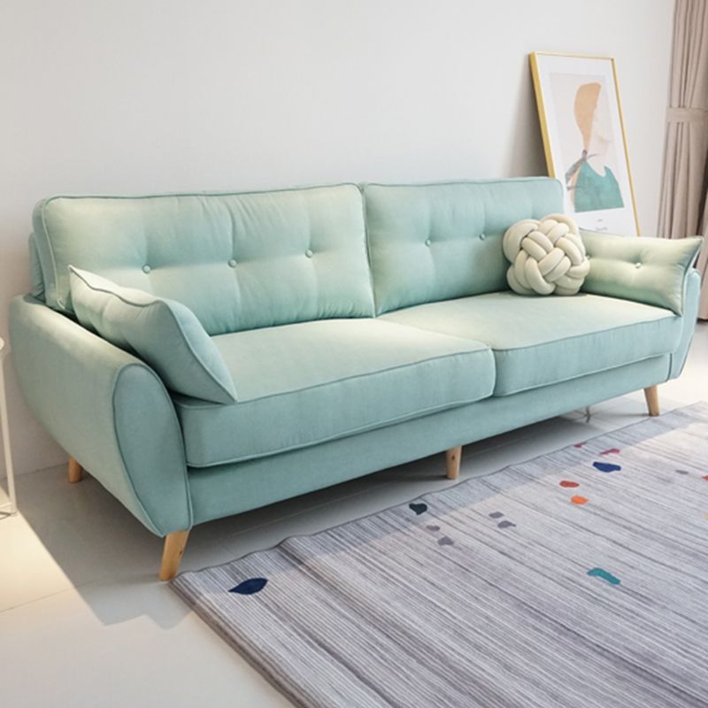 63.38 Inch Long Flared Arm Sofa Contemporary Standard Sofa for Living Room