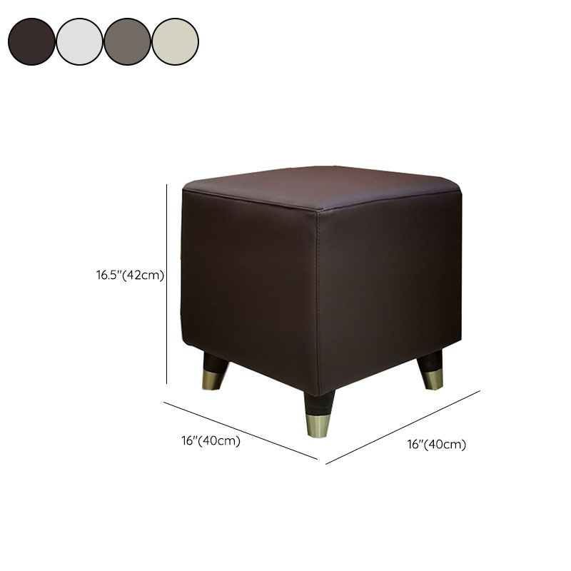 Contemporary Square Ottoman Leather Foot Stool with Legs for Home Clearhalo 'furn' 'furn_ottomans_poufs' 'Furniture' 'Living Room Furniture' 'Ottomans & Poufs' 'ottomans_poufs' 1200x1200_df75fdc7-e1ee-45f6-963f-095c0b1b7680