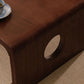 Massief houten enkele salontafel Rechthoekige moderne slee-cocktailtafel