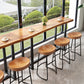 Brown Modern Style Specialty Bar Table Solid Wood and Iron Coffee Shop Bar Table Clearhalo 'Bar Furniture' 'Bar Tables' 'bar_tables' 'furn' 'furn_bar_tables' 'Furniture' 'furniture_bar_tables' 'Kitchen & Dining Furniture' 1200x1200_df77bc1f-bd93-4c4f-896a-051121a035b2