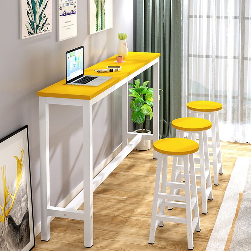 Industrial Style Bistro Bar Desk Wood Rectangle Pub Table for Cafe Clearhalo 'Bar Furniture' 'Bar Tables' 'bar_tables' 'furn' 'furn_bar_tables' 'Furniture' 'Kitchen & Dining Furniture' 1200x1200_df77e60a-e0be-4f30-9156-6bfb92acaf2e