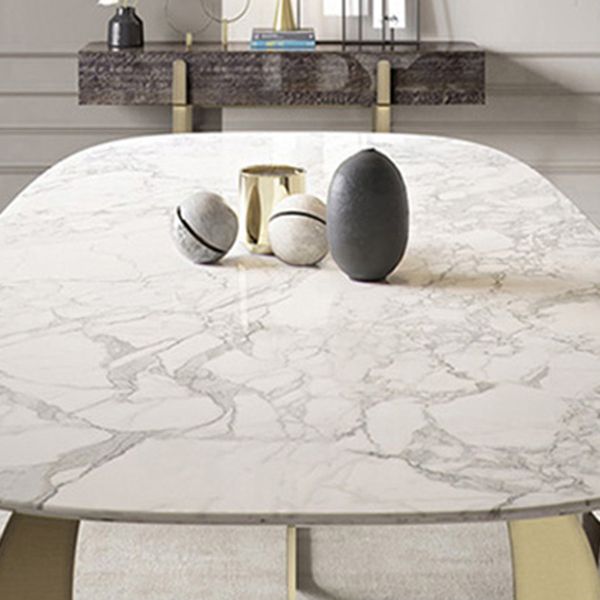 Traditional Luxury Rectangle Dining Table Stainless Steel Table for Indoor Clearhalo ' dining_table' 'Dining Tables & Seating' 'Dining Tables' 'furn' 'furn_dining_table' 'Furniture' 'furniture_dining_table' 'Kitchen & Dining Furniture' 'kitchen&dining_furn' 'kitchen' 'kitchen_dining_table' 1200x1200_df781b0e-00cd-4b60-b3cb-73d7743bff7f
