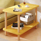 Modern Rectangular Corner Table Double Tier Wood Side End Table