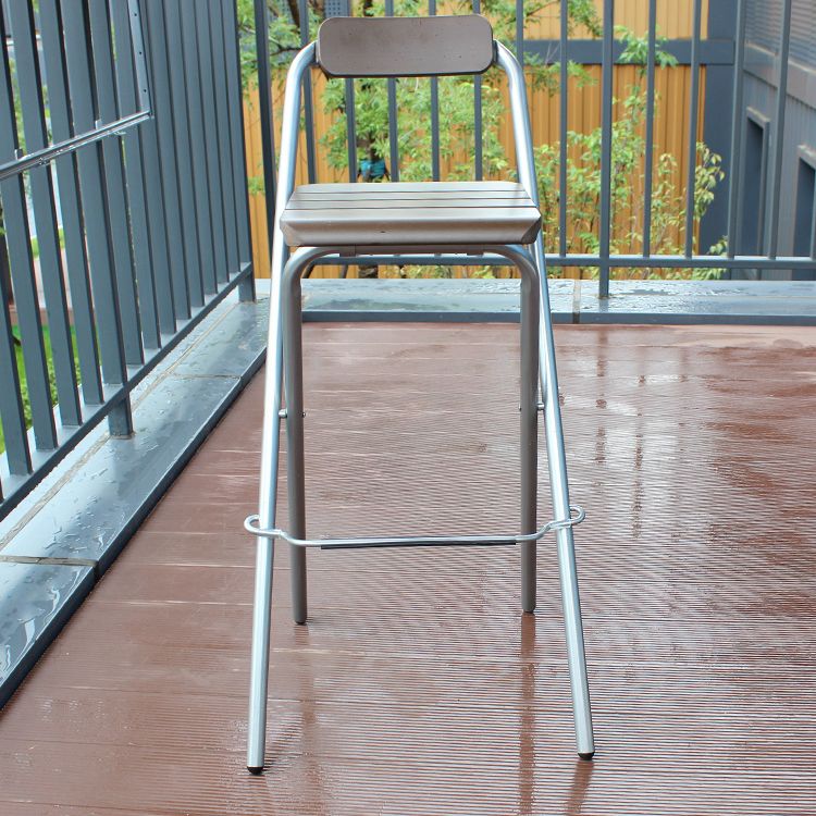 Modern Backrest Folding Counter Stool Steel Living Room Bar Stool with Footrest Clearhalo 'Bar Furniture' 'Bar Stools' 'bar_stools' 'furniture_bar_stools' 'Kitchen & Dining Furniture' 'kitchen&dining_furn' 'kitchen' 'kitchen_furn' Furniture' 1200x1200_df785ec8-eb58-4c1a-9cc3-9d3378bfe05a