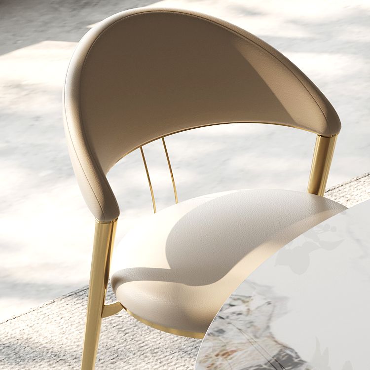 Upholstered Side Chair Nordic Style Open Back Armless Chair in Grey Clearhalo 'Dining Chairs' 'Dining Tables & Seating' 'dining_chair' 'furn' 'furn_dining_chair' 'Furniture' 'Kitchen & Dining Furniture' 1200x1200_df7914a1-28d6-4d4c-9b5b-6586056dd921