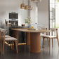 Modern Solid Wood Irregular Shape Dining Table Kitchen Dining Table with Double Pedestal Bases Clearhalo ' dining_table' 'Dining Tables & Seating' 'Dining Tables' 'furn' 'furn_dining_table' 'Furniture' 'furniture_dining_table' 'Kitchen & Dining Furniture' 'kitchen&dining_furn' 'kitchen' 'kitchen_dining_table' 1200x1200_df7c3fbe-ee10-4298-a4bb-6bc1cf3d55dc