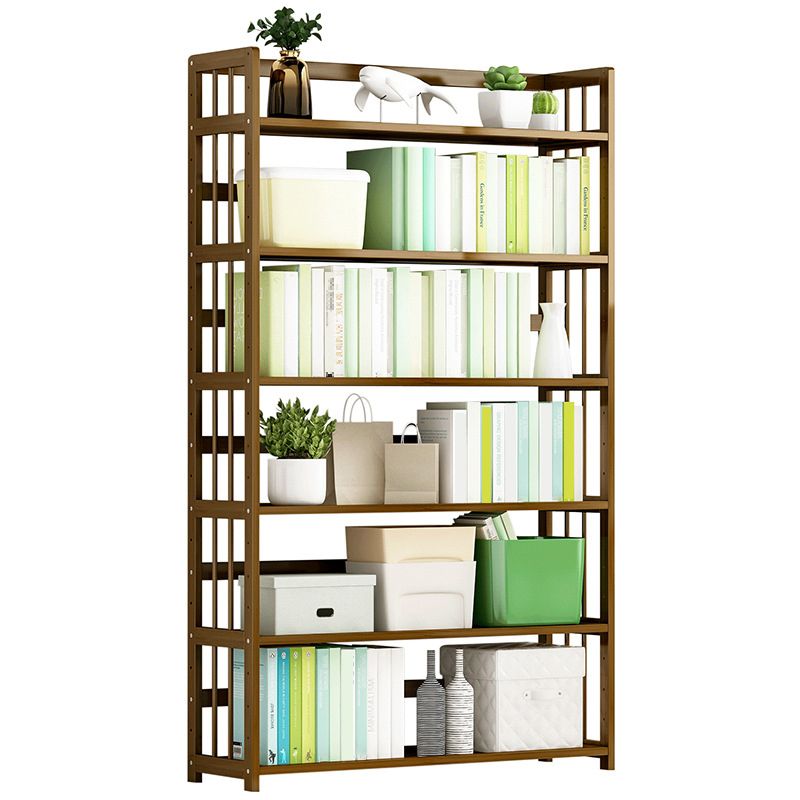 Standard Bamboo Shelf Bookcase Contemporary Brown Open Bookcase Clearhalo 'Bookcases' 'furn' 'furn_bookcases' 'Furniture' 'Office Furniture' 1200x1200_df7c40be-74de-40a6-9f9e-f2b239eda657
