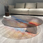 Round No Distressing Coffee Table Glass Tropical Single Coffee Table with 2 Legs Clearhalo 'Coffee & Accent Tables' 'Coffee Tables' 'coffee_tables' 'furn' 'furn_coffee_tables' 'Furniture' 'Living Room Furniture' 1200x1200_df7c4b4a-5894-46ca-a441-e37d9d61630f