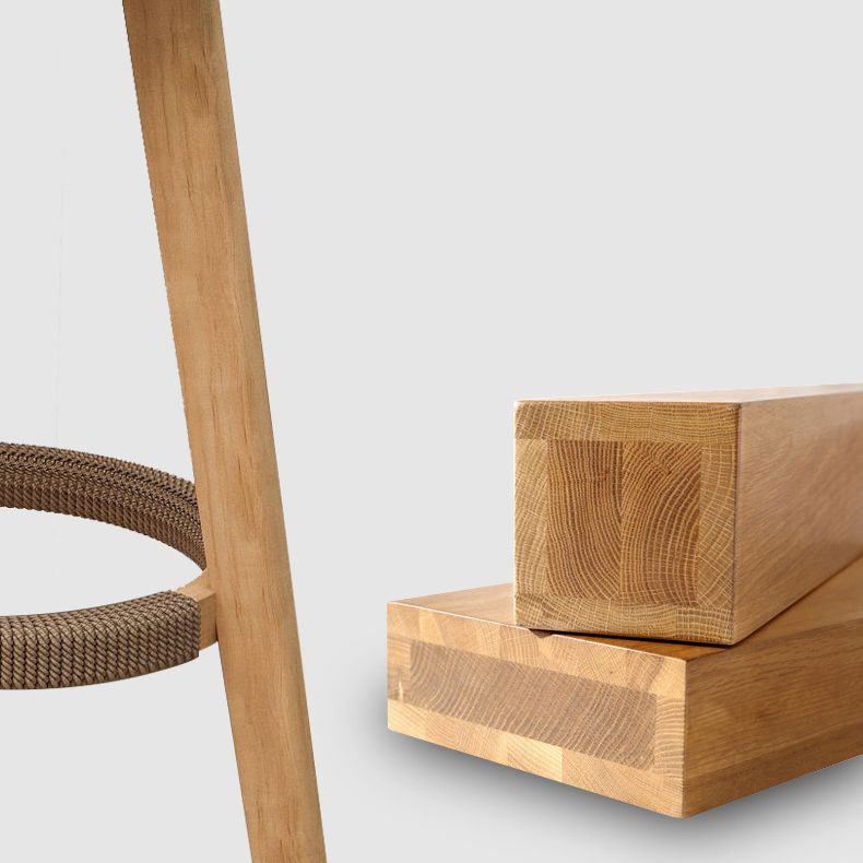 Scandinavian Home Solid Wood Bar Stool Matte Finish Footrest Stool Clearhalo 'Bar Furniture' 'Bar Stools' 'bar_stools' 'furn' 'furn_bar_stools' 'Furniture' 'furniture_bar_stools' 'Kitchen & Dining Furniture' 1200x1200_df7cd828-8970-40ae-99a3-c1195f86f570