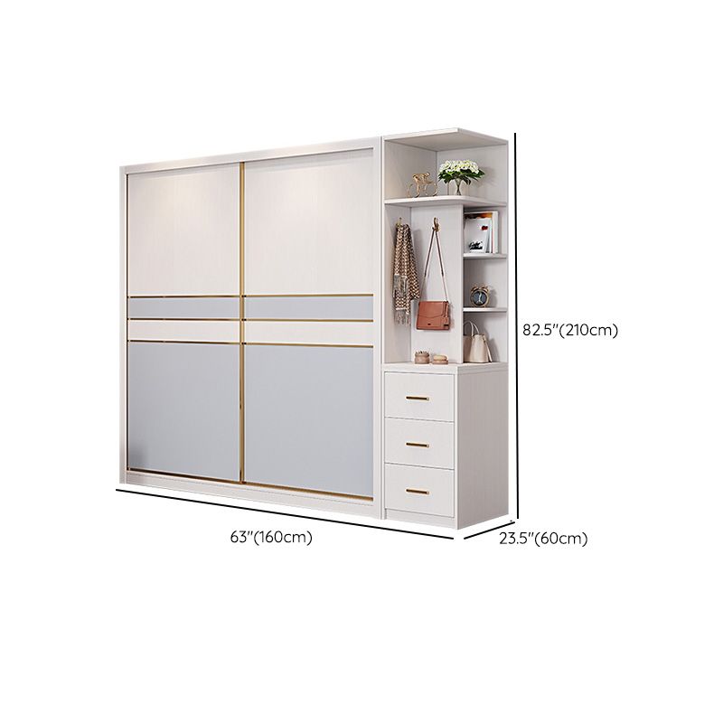 Bedroom Storage Cabinet Coastal Wooden Rectangle Wardrobe Armoire Clearhalo 'Armoires & Wardrobes' 'armoires_wardrobes' 'Bedroom Furniture' 'furn' 'furn_armoires_wardrobes' 'Furniture' 1200x1200_df7d6585-d0b3-4352-a87a-2881d053e23e