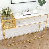 Tavolo di accento della console contemporanea tavolo da divano di divani per finitura antica in marmo