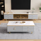 Slate Nesting Coffee Table Set Glam Coffee Table Set with Storage