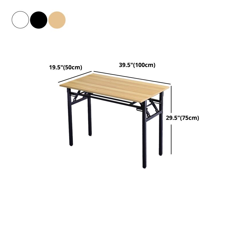 Foldable Writing Desk Contemporary Style Rectangular Dormitory Bedroom Desk Clearhalo 'Furniture' 'furniture_office_desk' 'Office Desks' 'Office Furniture' 'office_desk' 1200x1200_df830618-b58e-4876-a95b-6fed7cdf7df6