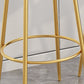 Contemporary Round Bar and Counter Stool Metal Stool with 4 Gold Legs Clearhalo 'Bar Furniture' 'Bar Stools' 'bar_stools' 'furn' 'furn_bar_stools' 'Furniture' 'furniture_bar_stools' 'Kitchen & Dining Furniture' 1200x1200_df8595ec-e721-4d53-b506-f4ded035952d