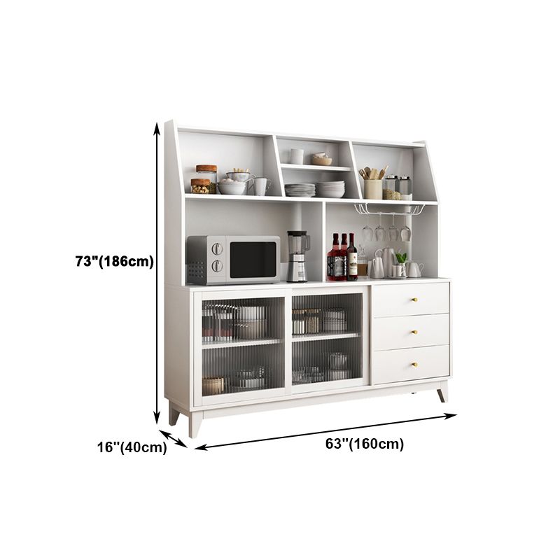 Sideboard in stile glam Sidebocchetto scorrevole in vetro per sala da pranzo