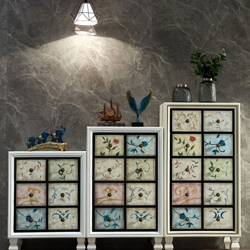 CHOSE DE BOIS DE 23,62 'contemporain, coffre d'accent rectangle avec tiroirs