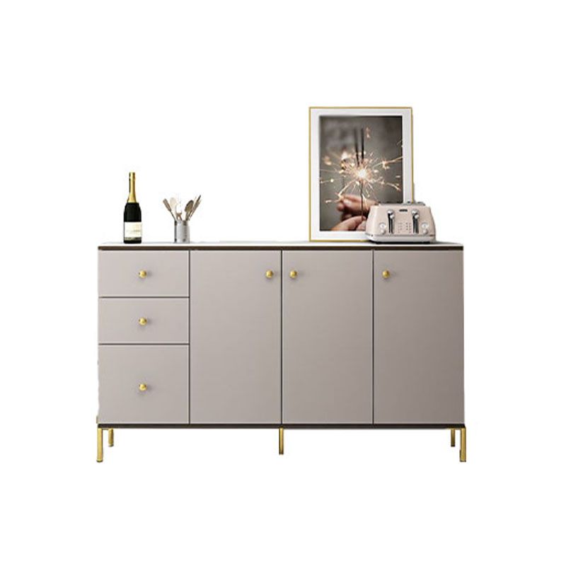 Soggiorno sideboard glam cabinet mobile sideboidale regolabile a scaffalatura con cassetti