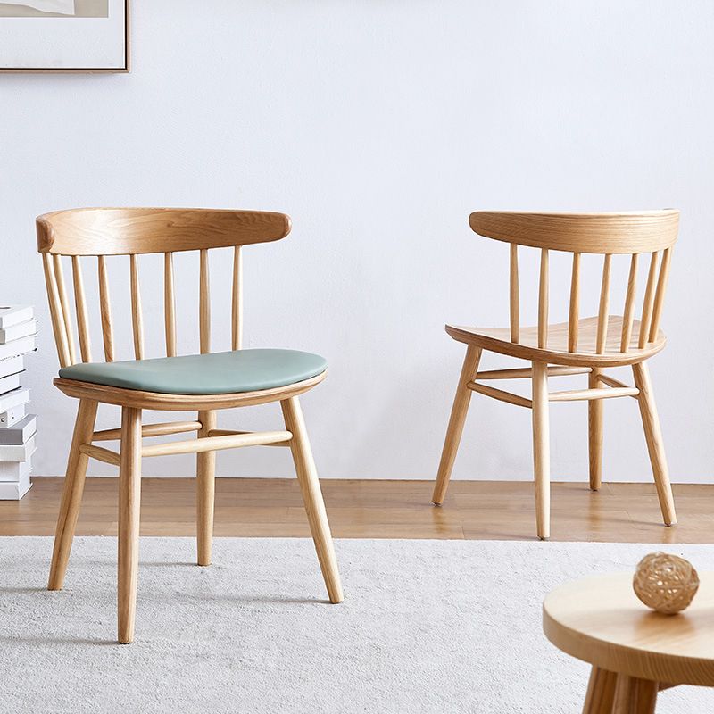 Contemporary Windsor Back Side Chair Solid Wood Dining Armless Chair Clearhalo ' kitchen&dining_furn' 'Dining Chairs' 'Dining Tables & Seating' 'dining_chair' 'furn' 'furn_dining_chair' 'Furniture' 'furniture_dining_chair' 'Kitchen & Dining Furniture' 'kitchen' 1200x1200_df8c7c74-1d0a-4464-bde4-61c633d75d1c