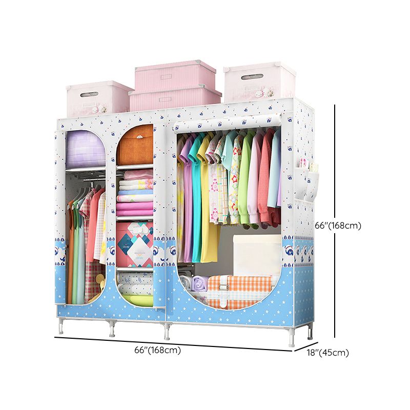 Placard de garde-robe à 3 portes de style contemporain avec jambes