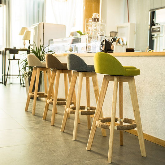 Contemporary Solid Wood Swivel Barstool Bristol Bar Stool with Footrest and Low Back Clearhalo 'Bar Furniture' 'Bar Stools' 'bar_stools' 'furn' 'furn_bar_stools' 'furniture_bar_stools' 'Kitchen & Dining Furniture' 'kitchen&dining_furn' 'kitchen' 'kitchen_furn' Furniture' 1200x1200_df913e75-ef34-4378-835c-f9a2efb1ab41