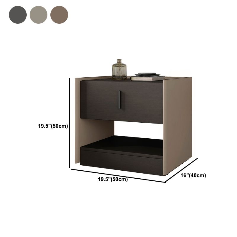 Cuero sintético contemporáneo 1 - Cajón nocturno de 20 "de altura