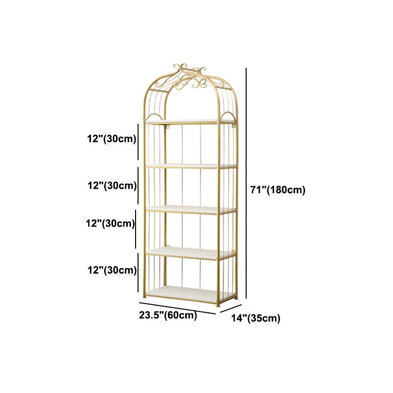 Glam Style Gold Bookshelf Metal Open Shelf Bookcase for Home Clearhalo 'Bookcases' 'furn' 'furn_bookcases' 'Furniture' 'furniture_bookcases' 'Office Furniture' 1200x1200_df92fc61-44f7-4668-b07b-b378854d56ab