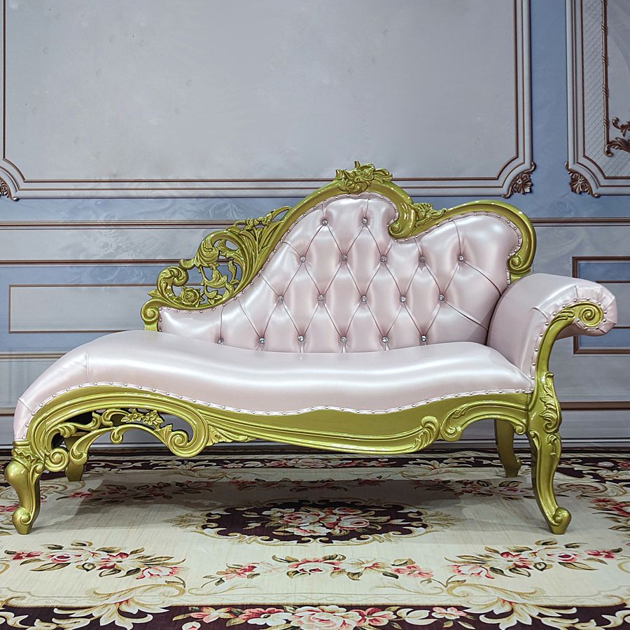 Living Room Rolled Arms Chaise Luxury Style Chaise Lounge with Button Tufted Clearhalo 'Chairs & Seating' 'Chaise Lounge' 'chaise_lounge' 'furn' 'furn_chaise_lounge' 'Furniture' 'Living Room Furniture' 1200x1200_df9469d1-4c83-4adc-9b5b-94a62091a0b9