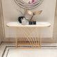 11.81" W Glam Oval Console Accent Table Antique Finish Console Sofa Table