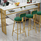 Glam Indoor Bar Eettafel Rechthoekige barkruktafel met opbergruimte