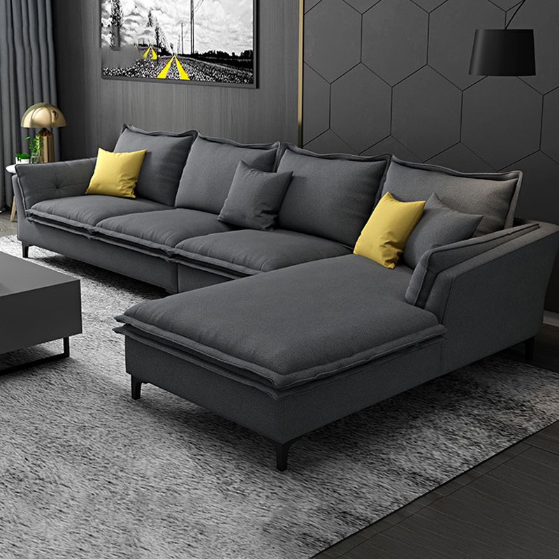 126,38 pollici. Sezionali in pelle finta del braccio top cuscino con cuscini posteriori