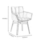 24.41 "L x 24.41" W x 33.46 "H Moderne kussen achterste kussen Top Arms Chair voor woonkamer