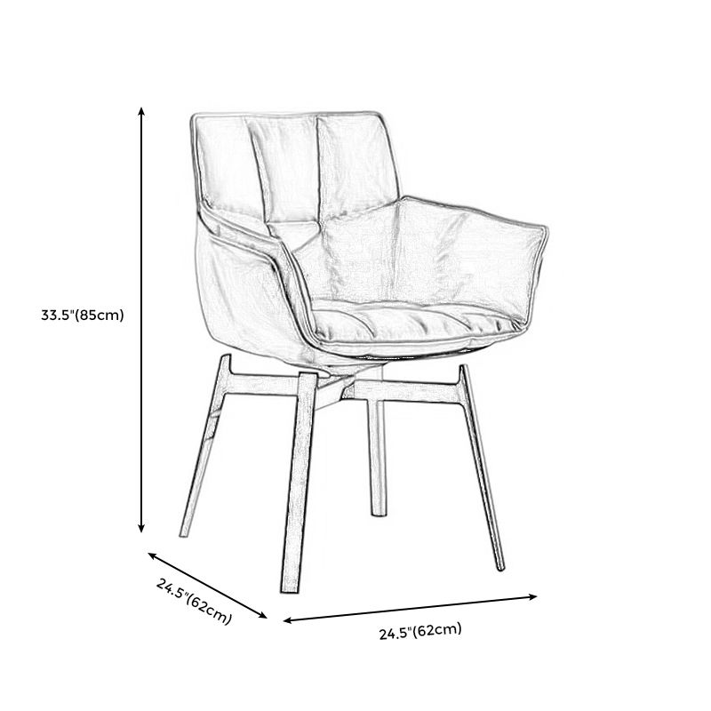24.41 "L x 24.41" W x 33.46 "H Moderne kussen achterste kussen Top Arms Chair voor woonkamer