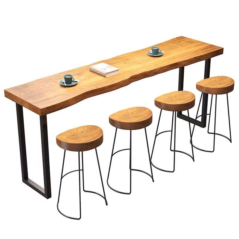 Industrial Pub Dining Set Rectangular 1/5 Pieces Counter Height Set Clearhalo 'Bar Furniture' 'furn' 'furn_home_bar_bar_sets' 'Furniture' 'Home Bars & Bar Sets' 'home_bar_bar_sets' 'Kitchen & Dining Furniture' 1200x1200_df97196b-1e1e-41dd-868d-7d70b6e304f3
