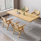 Solid Wood Dining Table Set with Acrylic Base 1/2/4/5 Pieces Dinette Set for Kitchen Clearhalo 'Dining Room Sets' 'Dining Tables & Seating' 'dining_room_set' 'furn' 'furn_dining_room_set' 'Furniture' 'Kitchen & Dining Furniture' 1200x1200_df984775-fd9d-461a-87b8-da01fe877a16