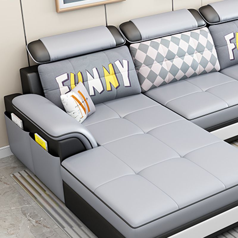 Canapés sectionnels scandinaves en faux cuir