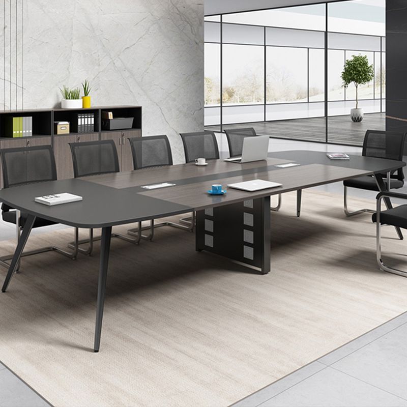 Bureau de bureau en bois courbe épisser du bureau d'écriture artificiel Parsons en bois artificiel