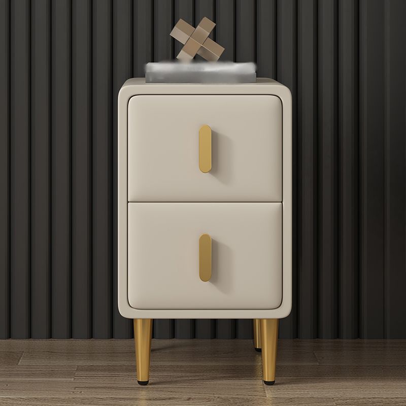 Modern 20'' Tall Bed Nightstand 2-Drawer Storage Faux Leather Legs Included Nightstand Clearhalo 'Bedroom Furniture' 'furn' 'furn_night_stand' 'Furniture' 'night_stand' 'Nightstands' 1200x1200_dfa15da0-75e9-4005-8df0-be98fe751f4a