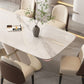 Glam Style Dinette Set for Dining Room 1/4/5/7 Pieces Glossy White Dining Table Set