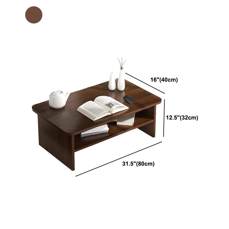 12.5"/15.7" Tall Modern Sled Base Wood Rectangular Table Top Coffee Table Clearhalo 'Coffee & Accent Tables' 'Coffee Tables' 'coffee_tables' 'furn' 'furn_coffee_tables' 'Furniture' 'furniture_coffee_tables' 'Living Room Furniture' 1200x1200_dfa2a1ed-d35f-45f4-909b-3ae59401981f