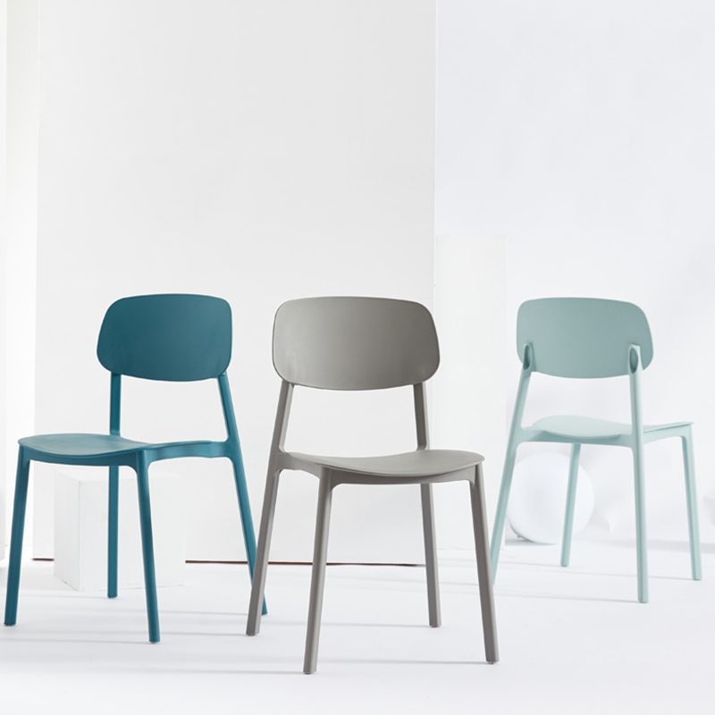 Minimalist Style Stackable Plastic Side Chair Colorful Armless Dining Chairs for Home Use Clearhalo ' kitchen&dining_furn' 'Dining Chairs' 'Dining Tables & Seating' 'dining_chair' 'furn' 'furn_dining_chair' 'Furniture' 'furniture_dining_chair' 'Kitchen & Dining Furniture' 'kitchen' 1200x1200_dfa2d77e-663e-4b80-9f22-b31a56fddaca