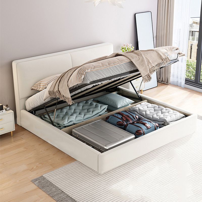 Contemporary Solid Wood with Headboard Rectangular Panel Standard Bed Clearhalo 'Bedroom Furniture' 'Beds' 'furn' 'furn_beds' 'Furniture' 1200x1200_dfa2e285-1a27-4e80-b5e5-4a592d2fc1c1