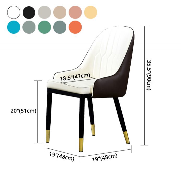 Scandinavian Indoor Armchair Metal Upholstered Parsons Back Dining Room Chair Clearhalo ' kitchen&dining_furn' 'Dining Chairs' 'Dining Tables & Seating' 'dining_chair' 'furn' 'furn_dining_chair' 'Furniture' 'furniture_dining_chair' 'Kitchen & Dining Furniture' 'kitchen' 1200x1200_dfa3bab2-56b4-4d18-a796-2a352132e6c7