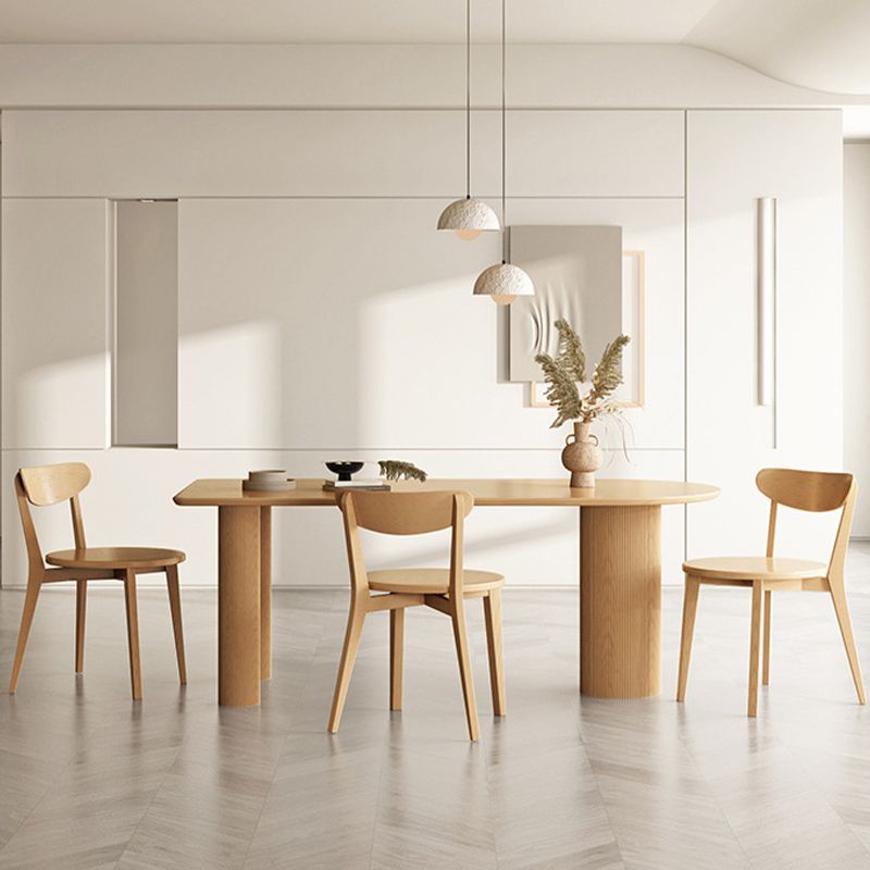 Pine Solid Wood Dining Table Modern Free Form Dining Table with Natural Finish Legs Clearhalo 'Dining Tables & Seating' 'Dining Tables' 'dining_table' 'furn' 'furn_dining_table' 'Furniture' 'Kitchen & Dining Furniture' 1200x1200_dfa3d65e-661d-4ab4-9e5f-b837aeb6176e