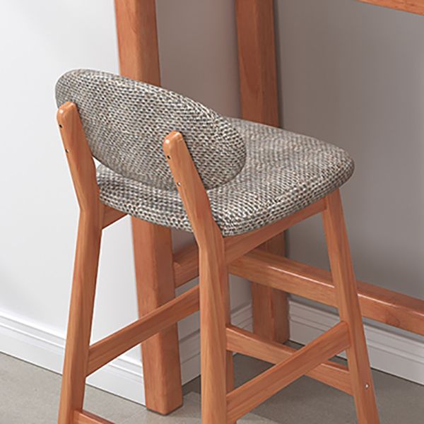 Taburete de bar con tapizado contemporáneo de 41.34 "con base de madera maciza
