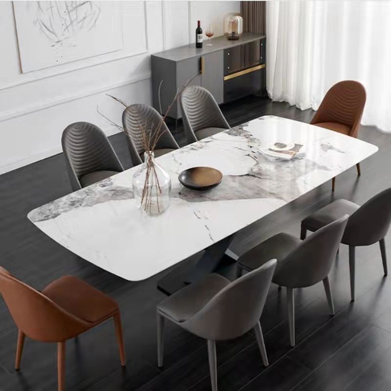 Contemporary Metal Dining Room Chairs Upholstered Armless Dining Chairs for Home Use Clearhalo ' kitchen&dining_furn' 'Dining Chairs' 'Dining Tables & Seating' 'dining_chair' 'furn' 'furn_dining_chair' 'Furniture' 'furniture_dining_chair' 'Kitchen & Dining Furniture' 'kitchen' 1200x1200_dfa506f9-11f6-47a2-a36e-fe2e868e30e3
