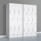 Contemporary Style Wardrobe Armoire Grey Steel Wardrobe Cabinet