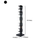 White/Black Corner Shelf Bookcase Modern Metal Bookcase Multi Tiers Closed Back