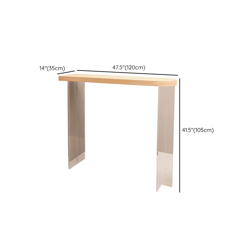Modern Style Bar Table Set 1/2 Pcs Wooden Top Acrylic Base Bar Table Set Clearhalo 'Bar Furniture' 'furn' 'furn_home_bar_bar_sets' 'Furniture' 'Home Bars & Bar Sets' 'home_bar_bar_sets' 'Kitchen & Dining Furniture' 1200x1200_dfa712ae-60dd-4ced-b7f8-a4cbff887edf