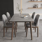 Rectangle Stone Dining Table Solid Wood 4 Legs Dining Table for Kitchen