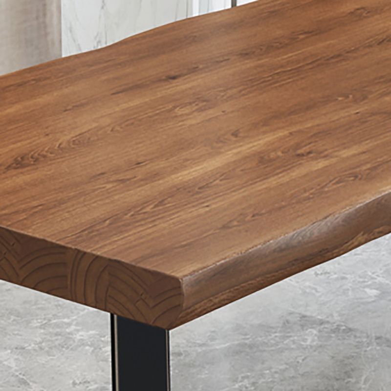 Home Industrial Rectangular Office Desk Solid Wood Writing Desk with Metal Legs Clearhalo 'furn' 'furn_office_desk' 'Furniture' 'Office Desks' 'Office Furniture' 'office_desk' 1200x1200_dfa8c2eb-20b9-4749-9bca-49dbcd15b3d7